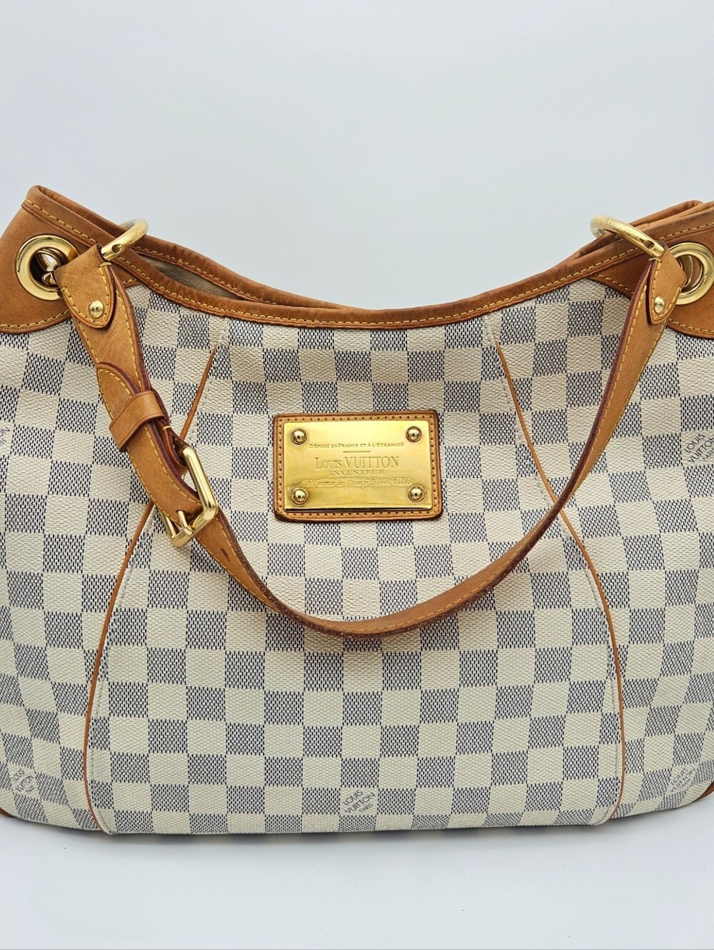 Authentic Louis Vuitton Damier Azur Galliera PM #4355M
